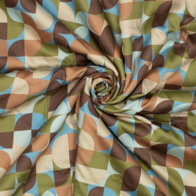 Woven vi silky satin Sarah geo braun