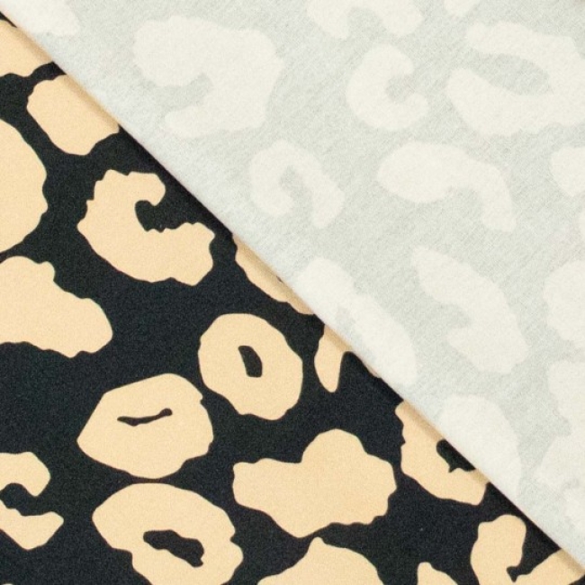 Knit pl/ea yoga sports leopard schwarz/beige