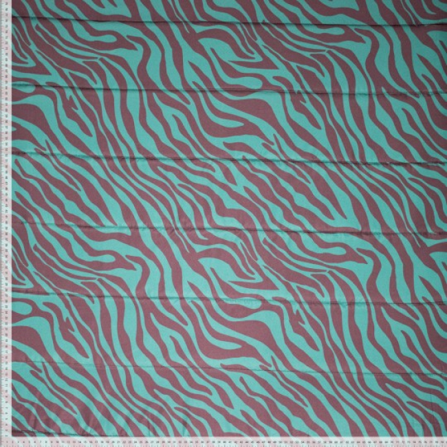 Woven pl quilted waterproof Moos zebra blue