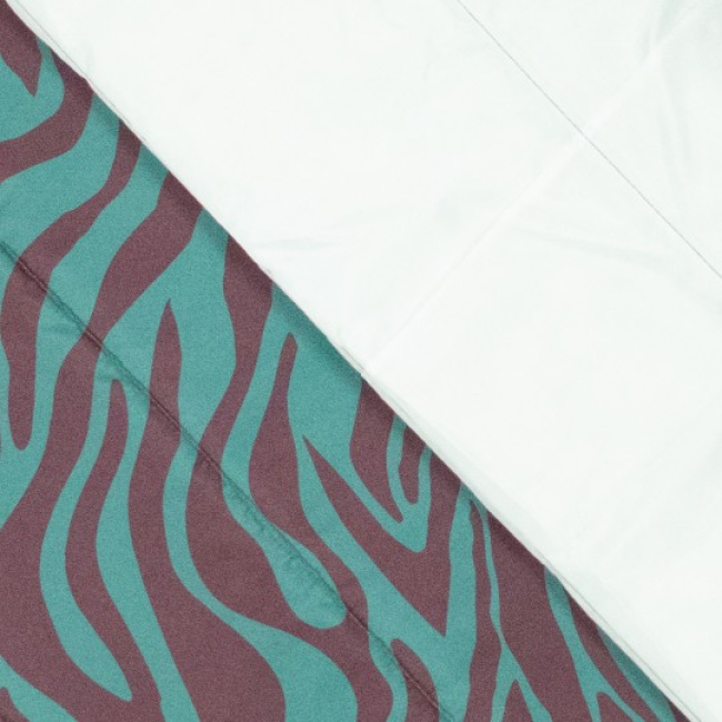 Woven pl quilted waterproof Moos zebra blue
