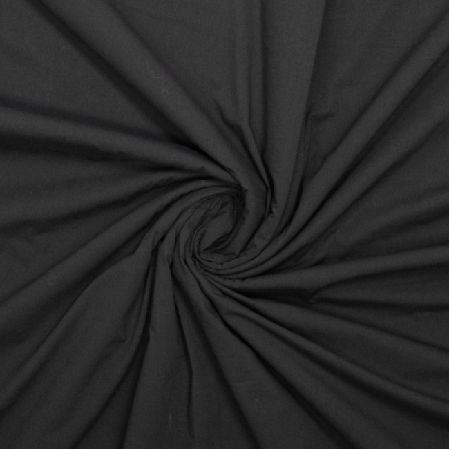 Fibre Mood - Gewebter Baumwollpopeline mit Paper-Touch schwarz