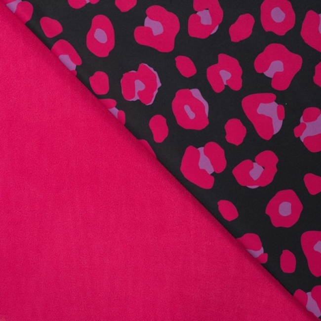 Softshell coulored leopard fuchsia