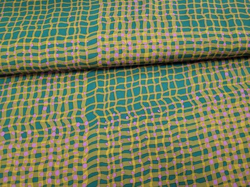 Fibre Mood Viskose Tencel check with dots