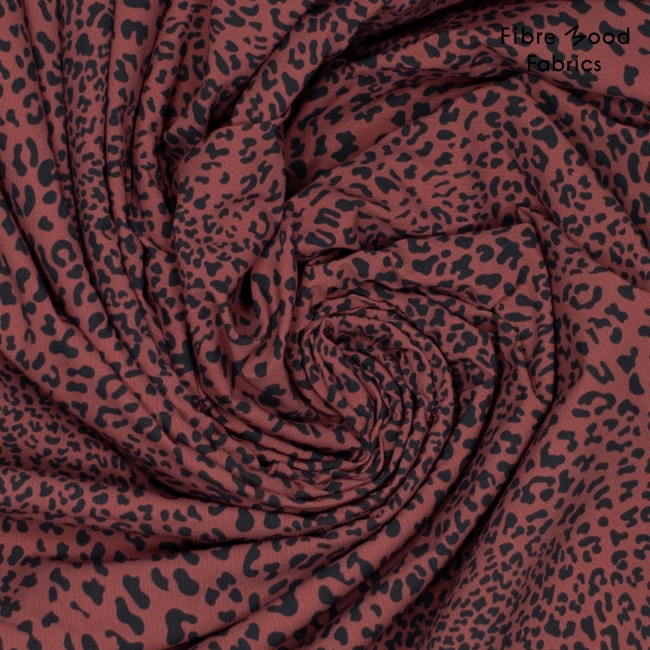 Fibre Mood woven ny/ea rip stop waterproof red leopard