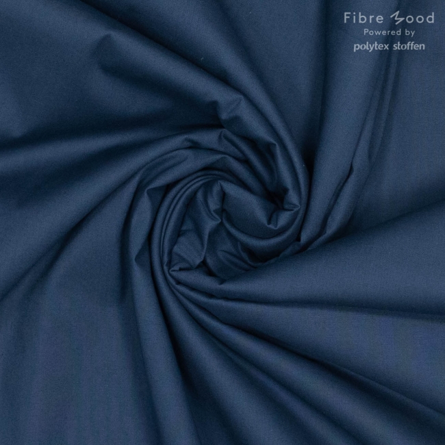 Fibre Mood -Popeline Baumwolle Stretch uni ​- dunkelblau