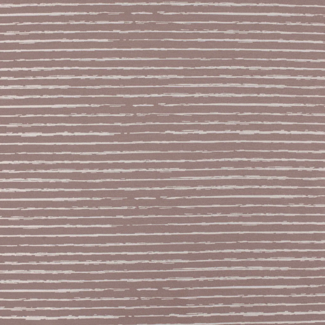 Baumwolljersey Jersey Stripe Dusty Rose