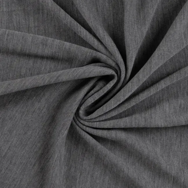 Merino Wool Jersey mid grey melange