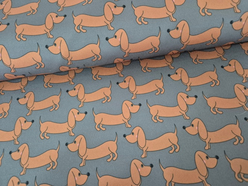 TASCHEN & RUCKSACKSTOFF Dackel dunkel 100% Polyester