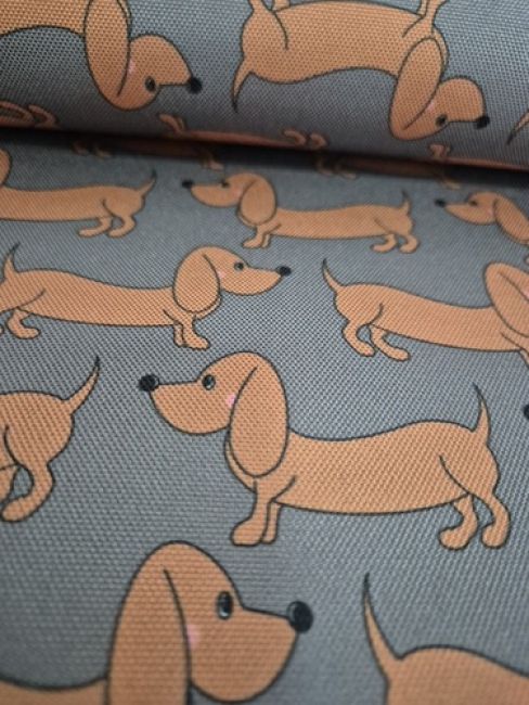 TASCHEN & RUCKSACKSTOFF Dackel dunkel 100% Polyester