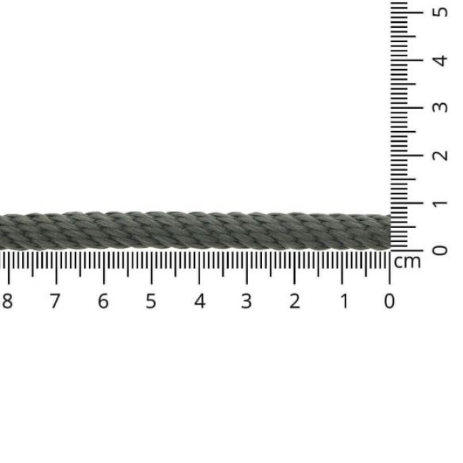 Polyester Kordel 8mm dunkelgrau