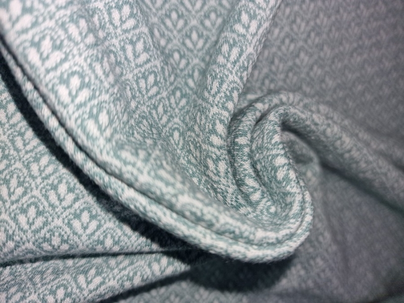 Jacquard Jersey kleines Muster grün