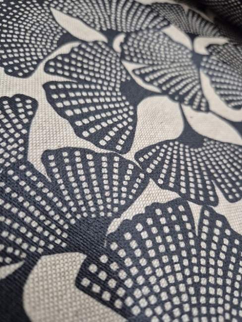 Canvas beschichtet - Ginkoblatt schwarz