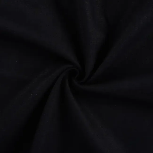 Leinen Uni  schwarz