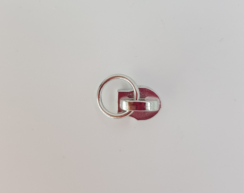 Schieber 6mm für Metallic Silber mit Ring