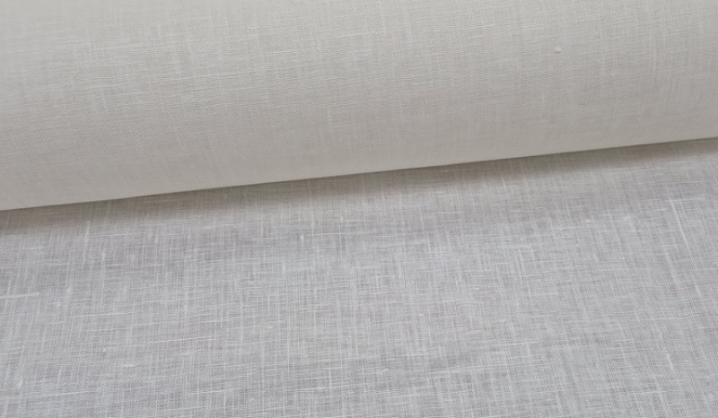 Wachstuch Leinen Uni weiss