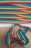 Streifenband, Zierband 25mm regenbogen