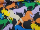 Woven viskose ecovero colored horses