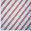 Knit co/ea french terry stripe hellblau/orangebraun