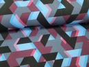 Swafing - French Terry geometric camouflage